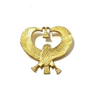 Vintage Metropolitan Museum of Art Egyptian Eagle Gold Plated Pendant